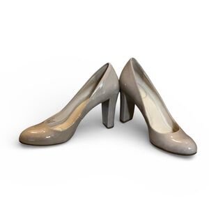 Calvin Klein Cream Patent Leather Heels